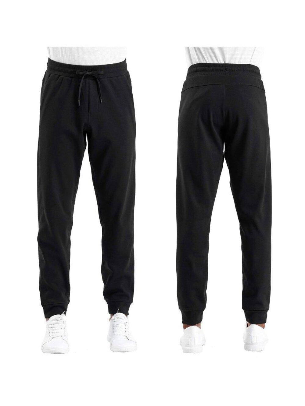 The Gym People Sweatpants Mens S Black Fleece Joggers Pockets Athletic Loose-fit
